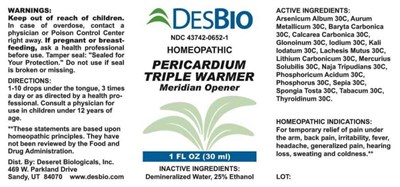 Pericardium Triple Warmer Meridian Opener - DSRT530 Pericardium Triple Warmer MO 11 5 15